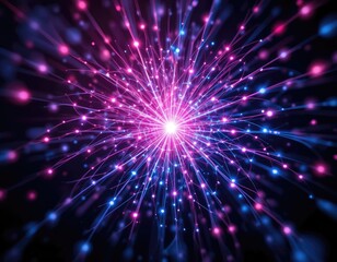 Obraz premium An abstract rendering of light beams emanating from a central point