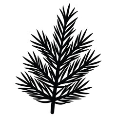 Naklejka premium pine-branch-vector-icon.eps