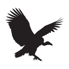 Graphic Vulture Silhouette – Vulture Vector Symbol for Artistic Branding – Bird Silhouette – Silhouette of Vulture


