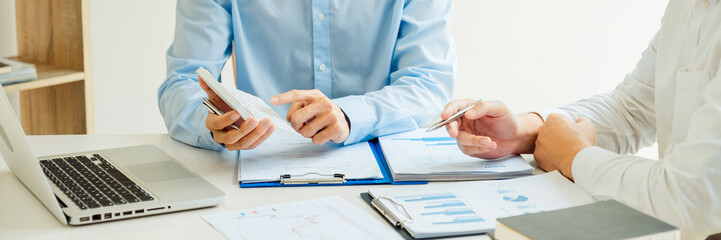 Co-working Business Team Consulting meeting Planning Strategy and brainstorming new business project