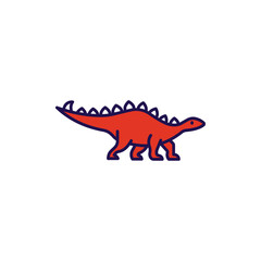 Stegosaurus icon design with white background stock illustration