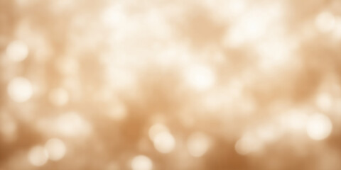 Golden bokeh background featuring blurry glowing circles, creating an abstract and elegant atmosphere suitable for festive or celebratory themes, conveying warmth, celebration, and sophistication