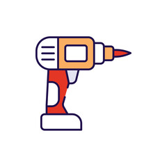 Drill icon design with white background stock illustration