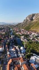 Mostar Bosnia and Herzegovina Neretva River Stari Most Old Bridge town balkans