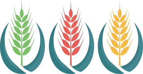 Fototapeta premium Download wheat grain harvest vector logo illustration for agriculture company