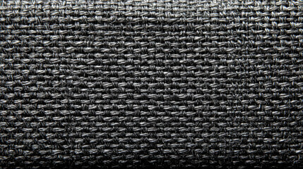 The detailed close up showcases a textured surface with intricate woven patterns of dark threads creating an abstract and industrial background composition.