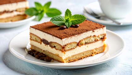 Decadent Tiramisu Slice: Coffee-Infused Delight