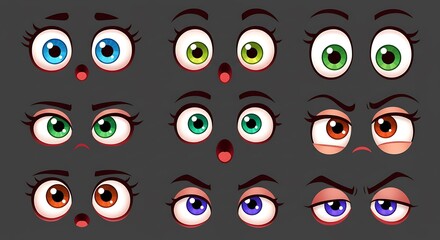 Cartoon Eyes: A Spectrum of Emotions