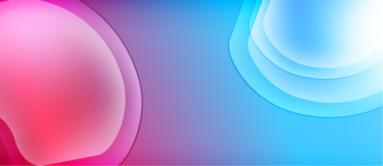 Abstract fluid shapes, vibrant pink, blue hues blend. Smooth gradients create modern, dynamic visual effect. Soft lighting enhances depth.