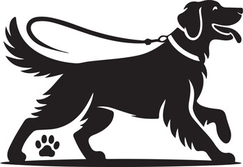 silhouette of a man with a dog