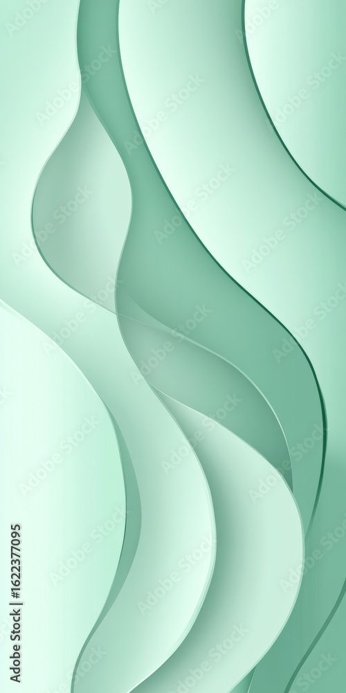 Aufkleber gentle gradient abstract background featuring flowing curves and delicate vivid wave patterns