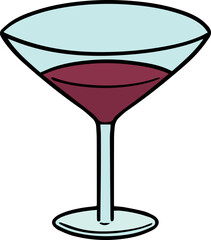 Illustration of wine glass

