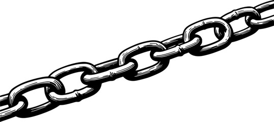 Fototapeta premium chain illustration hand drawn isolated vector 