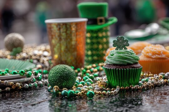 St. Patricks Day Parade in Calgary, Alberta, Celebrating with Colourful Decorations and Festive Treats