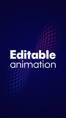 Text Animation with Flowing Grid Background