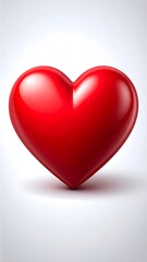 Red heart, 3D style