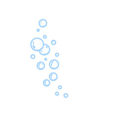 Blue Foamy Bubbles Hand Drawn