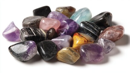 Assortment Of Colorful Polished Gemstones