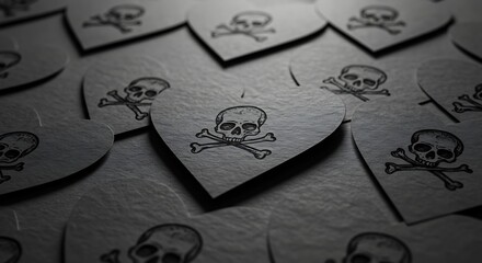 Dark Hearts: A 3D Render of Toxic Love