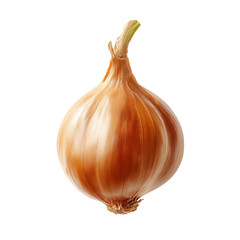 Photograph of a Whole Shallot, Expertly Captured with Focused Lighting and Isolated on a Transparent Background, Showcasing Natural Textures and Details