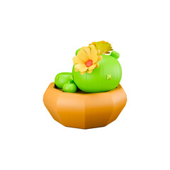 Cute Cactus with Yellow