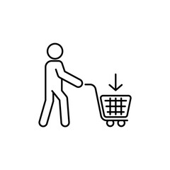 Icon a consumer, isolated against a clean background.