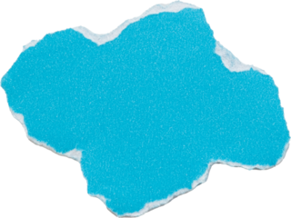 torn blue paper cloud isolated on white background, cloud PNG