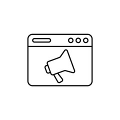 Icon a digital marketing, isolated against a clean background.