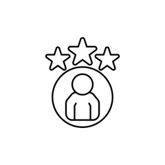 Icon a customer experience, isolated against a clean background.