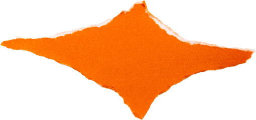 orange throwing star paper cutout isolated on white background
