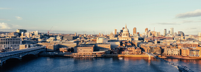 Millennium Bridge Leading to St. Paul’s Cathedral, London