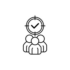 Icon a audience, isolated against a clean background.