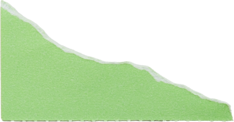 torn paper corner triangle with transparent white background, PNG