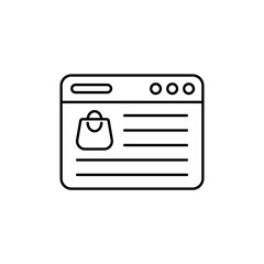 Icon a e-commerce, isolated against a clean background.