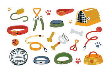 Essential Pet Supplies: A comprehensive assortment of pet care essentials, meticulously arranged to showcase the tools necessary for nurturing your beloved animal companion.