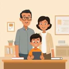 Parents Teaching Child – Home Learning and School Readiness