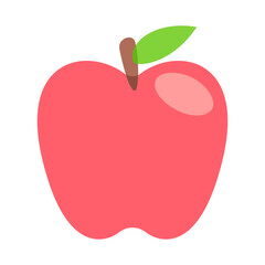 A vibrant red apple, a simple yet iconic symbol of health and freshness, perfectly captured in a bright and clean studio shot.