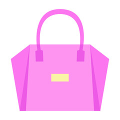 A modern geometric design of a vibrant pink handbag. Illustrating the perfect blend of minimalist elegance and practical functionality.