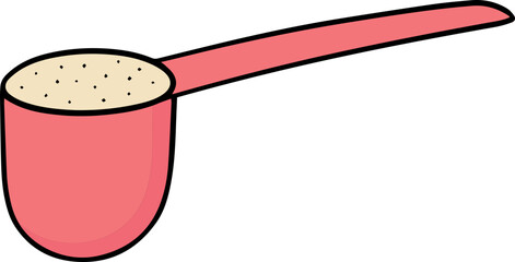 Illustration of milk powder spoon
