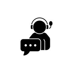 Icon a customer support, isolated against a clean background.