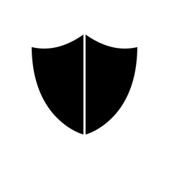 Flat Vector Shield Icon Representing Protection and Security System