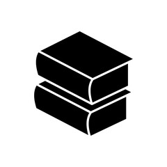 Flat Book Stack Icon Vector for Library and Education Design