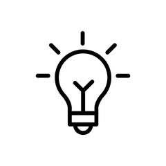 Flat Light Bulb Icon Vector for Creative Idea and Innovation Design