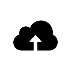 Flat Upload Icon Vector for Cloud and File Transfer