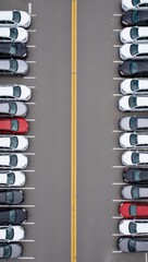 Overlooking the vehicle order in the parking lot