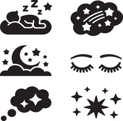 Sleep & Dream Symbols – Cosmic Solid Filled Icon Pack