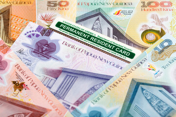 American Permanent Resident Card on Papua New Guinean  Kina