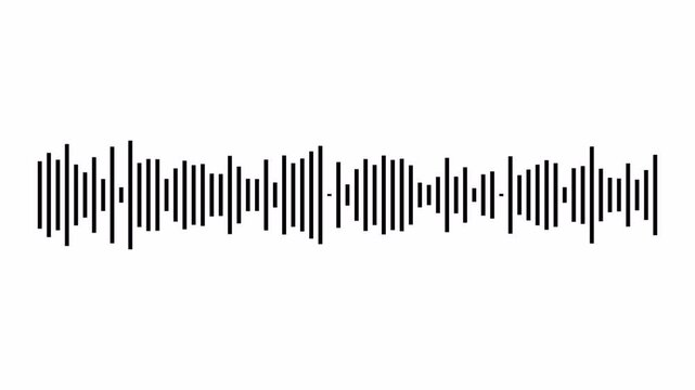  audio waveform spectrum animation.line digital minimalist sound wave animation, Line audio wave visualization voice record. Abstract sound wave background. Animated sound wave spectrum with alpha cha