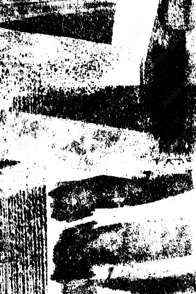 Poster abstract monochrome brush texture with harsh lines for artistic design