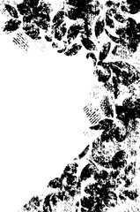 Art nouveau botanical corner curl for elegant design projects